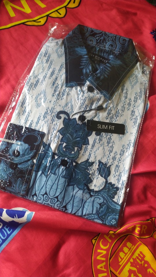 (bisa Cod) Hem Kemeja Batik Pria Slim Fit Modern Mewah Kualitas