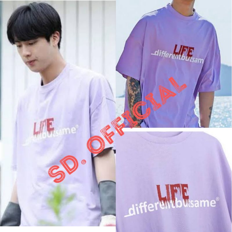 Kaos T-shirt Bangtan JIN LIFE Differentbutsame Free Foto