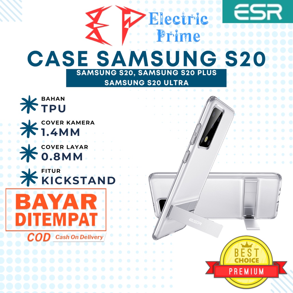 Case Samsung Galaxy S20 Plus Ultra ESR TPU Casing Shockproof Metal Stand Cover Holder