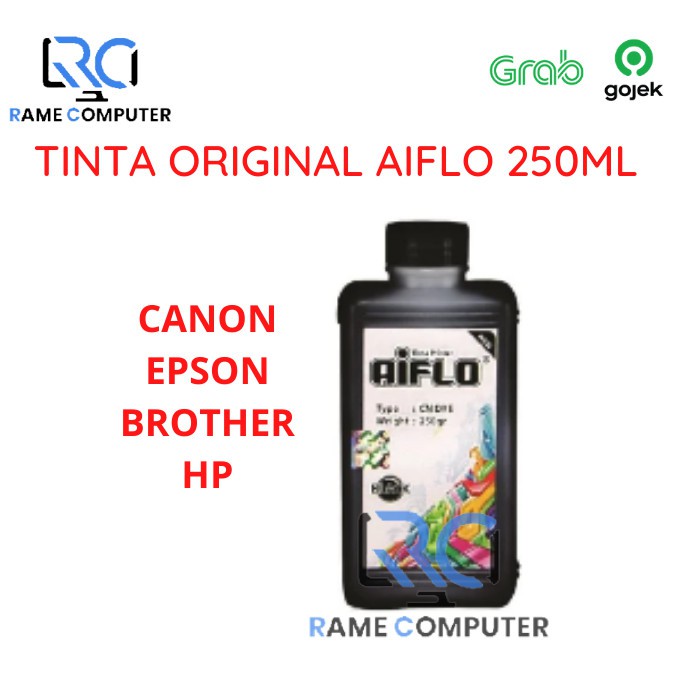 TINTA REFILL AIFLO UNTUK PRINTER Canon Epson HP Brother ISI 250ML