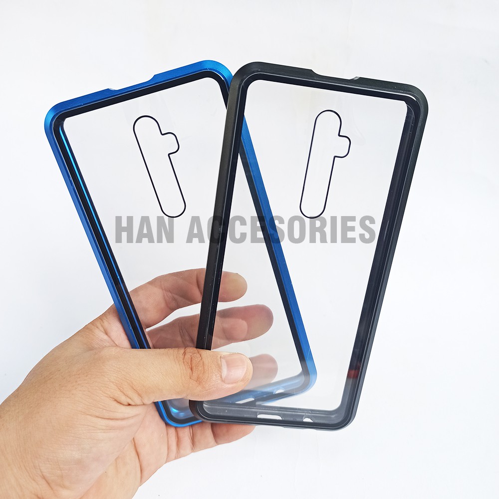 OPPO RENO 2F Case Magnetic 360 FULL GLASS Depan dan Belakang - Full Protection