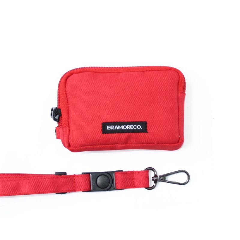 

gantungan dompet id card tali lanyard murah kualitas - merah