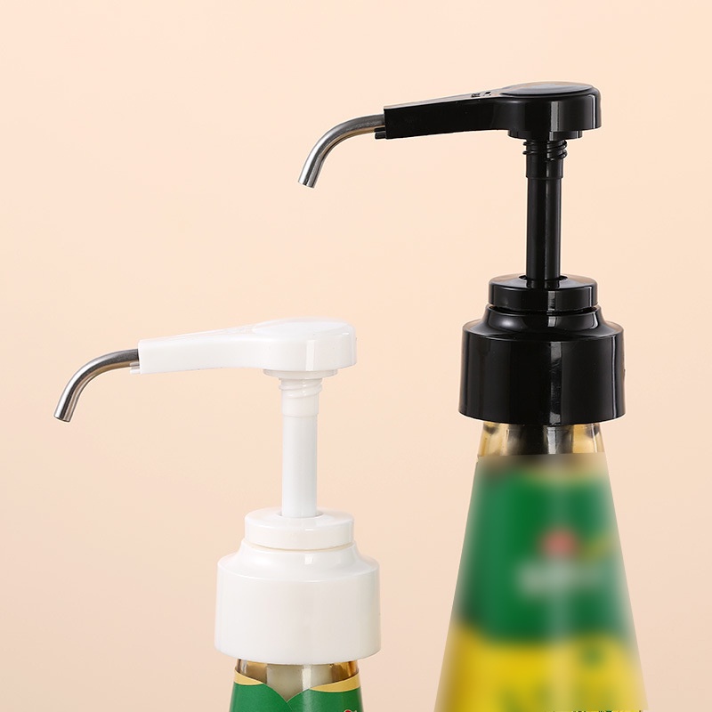 ღ 2Pcs Botol Sirup Nozzle Sirup Pompa Tekanan Sprayer Kopi Jus Botol Dispenser untuk Meremas Mesin Press Mulut aksesoris Dapur