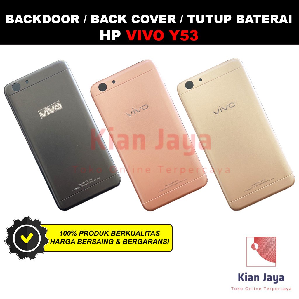 Backdoor Vivo Y53 Back Cover Tutup Belakang Baterai Cassing Casing Backcase Original