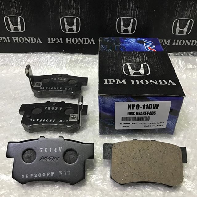 NP0 110 Nissin Brake pad Kampas Rem Belakang Honda CRV GEN 2 RD4 RD5 3 RE1 RE3 4 RM1 RM3 2002-2018