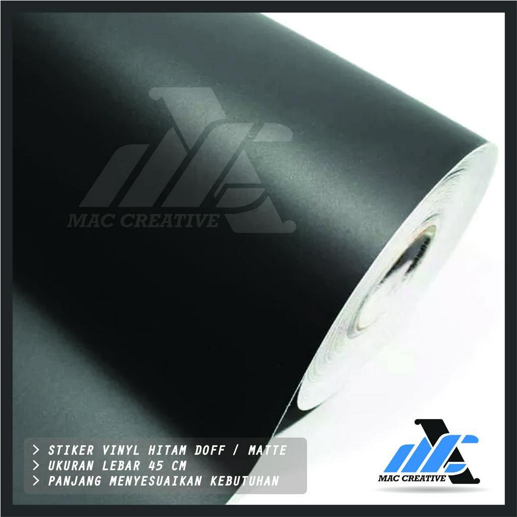 STIKER HITAM DOFF LEBAR 45 CM, STIKER VINYL HITAM DOFF LEBAR 45 CM, SKOTLET HITAM DOFF METERAN 50 x 