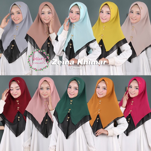 VALLERY | Khimar ZEINA 2TONE ceruty