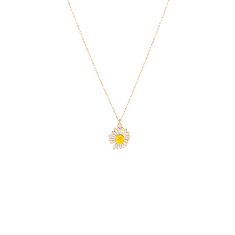 Summer vacation wind small fresh daisy flower pendant clavicle chain 20210910