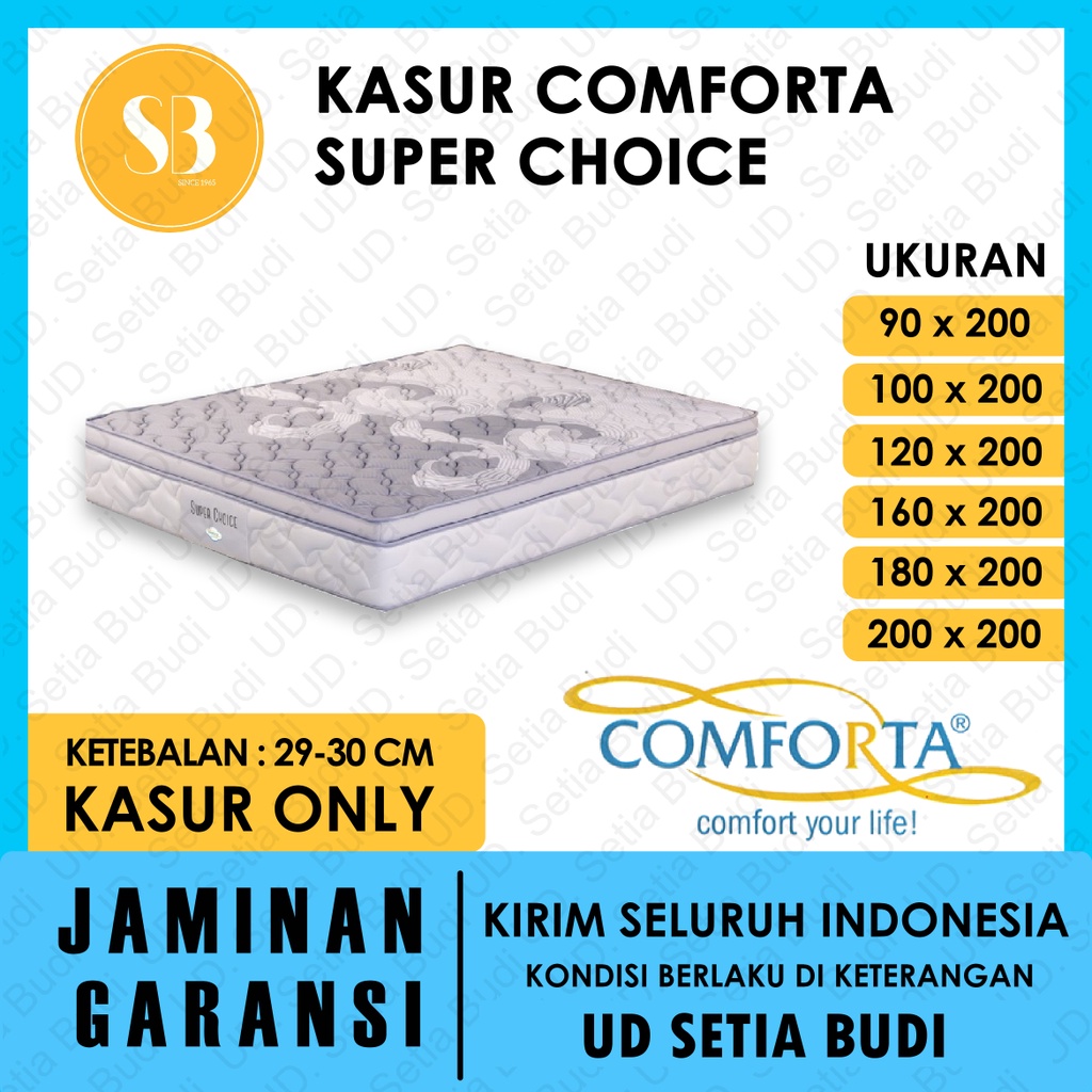 Kasur Comforta Springbed Super Choice 200x200 180x200 160x200 120x200 100x200 90x200