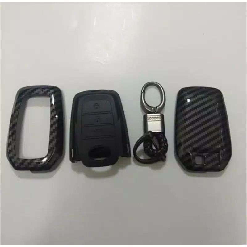 casing cover kunci remote Toyota all new Fortuner vrz / srz / innova inova zenix 2022 2021 2020 2019 2018 2017 2016 carbon SILIKON KARET MERAH HITAM