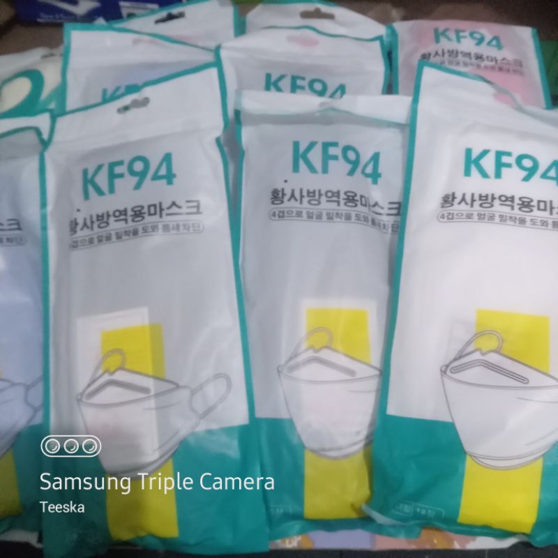 Masker KF 94 /  KF94 Careion Y&B Care Oncare Warna Hitam  / Putih / Biru BCA / Pink / Merah / Beige 