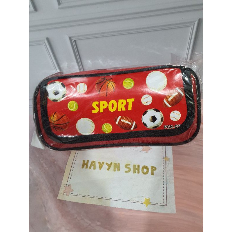 kotak pensil kain TUTUP B T S BT 21/pencil case canvas  B T S BT-21-SPORT
