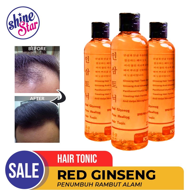 ( COD ) Red Ginseng Hair Tonir Rambut Rontok Melangsang Pertumbuhan Rambut dan Menguatkan Akar Rambut