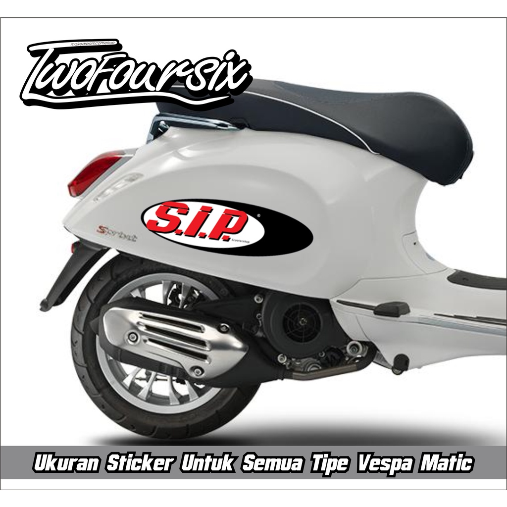 STICKER MOTOR VESPA PIAGGIO MATIC SEMUA TIPE SIP POLINI MARTINI