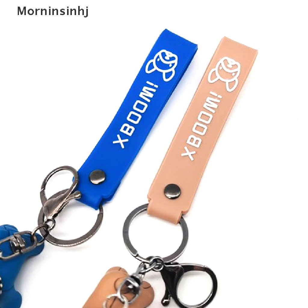 Mornin Fashion Punk French Bulldog Keychain Kulit Anjing Gantungan Kunci Tas Mobil Perhiasan Hadiah id