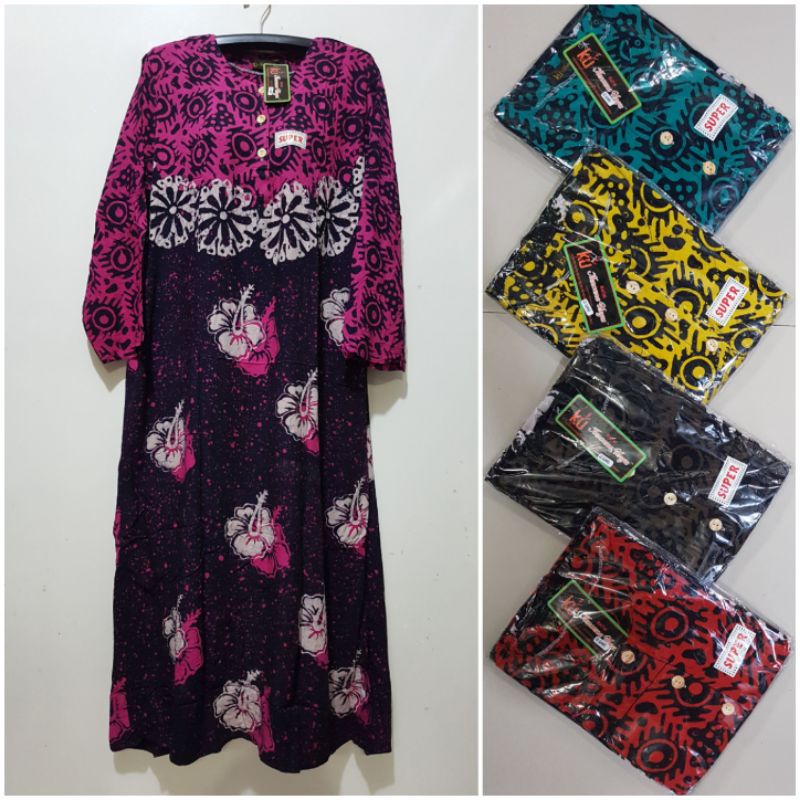 YULI - LONGDRES JUMBO LD 120CM- 135 cm PB 125 CM BATIK KENCANA UNGU (KU) LEBEL HITAM( KUH)