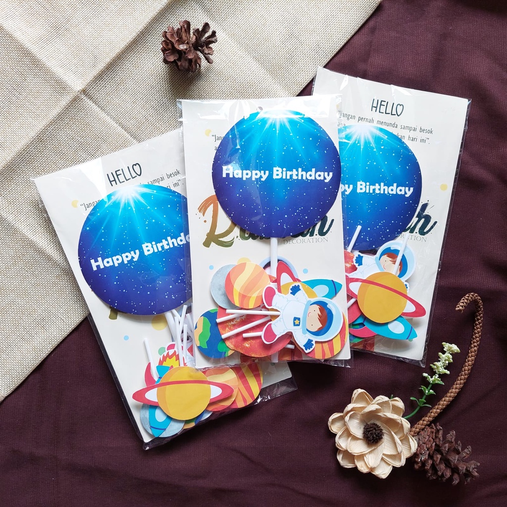 Astronot Topper Cake Hiasan Kue Ulang tahun