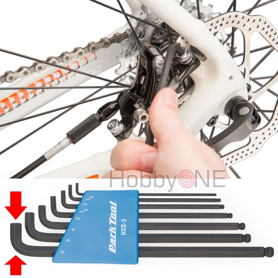 Park Tool HXS-3 STUBBY HEX WRENCH SET - Kunci L Pendek