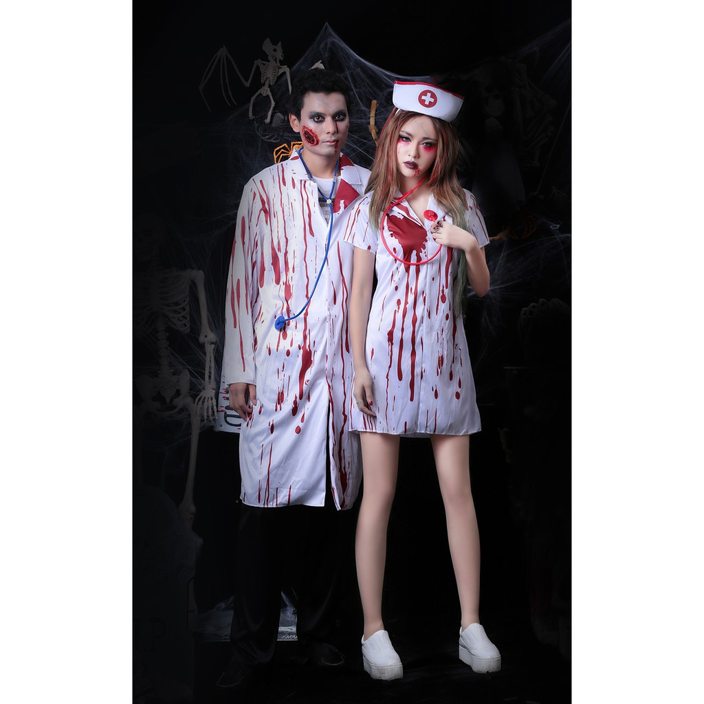 CC-155 kostum halloween dokter suster profesi malpraktek hantu setan prank