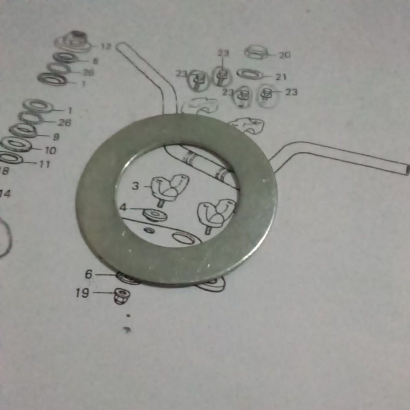 Ring Washer baut mur segitiga atas as komstir honda CB GL GLK Win Gl pro Gl max Newteck Tiger