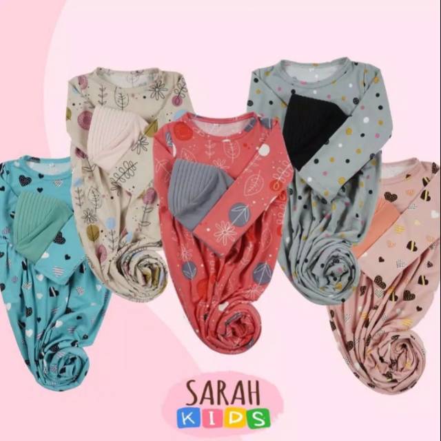 Set Gamis Anak Sarah Kids Size XXXL (10-12 thn)