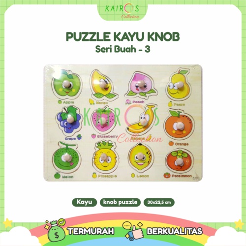 Puzzle Anak Kayu Knob Buah