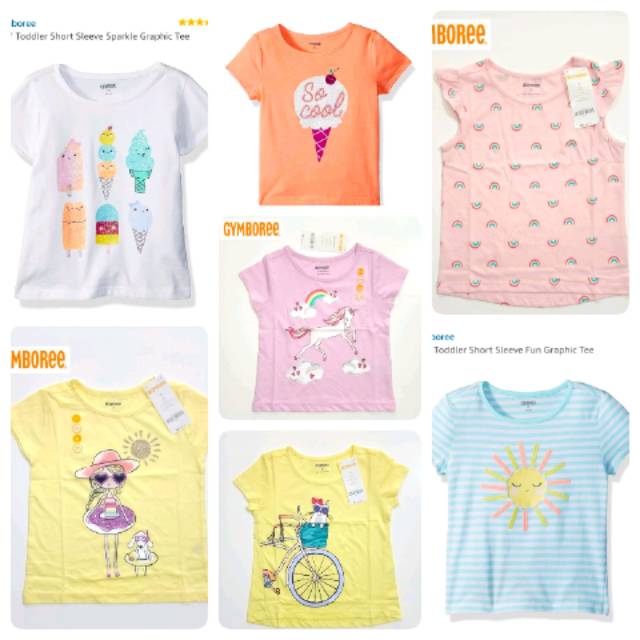  KAOS ANAK PEREMPUAN Gymboree  Graphic Tee Original Shopee 