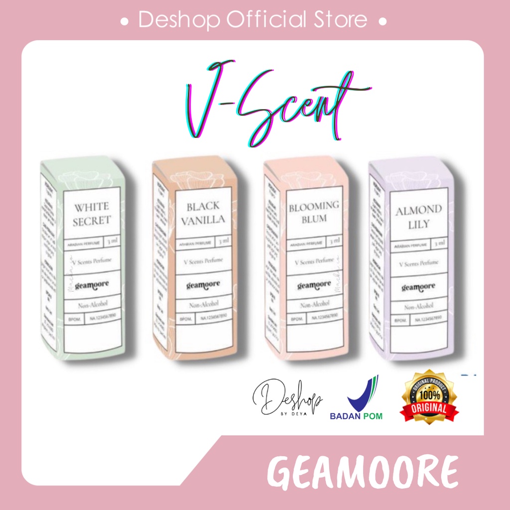 BPOM - Vscent Geamoore / Geamoore Vscent Miss V Scent Parfum Misk Thaharah Geamoore