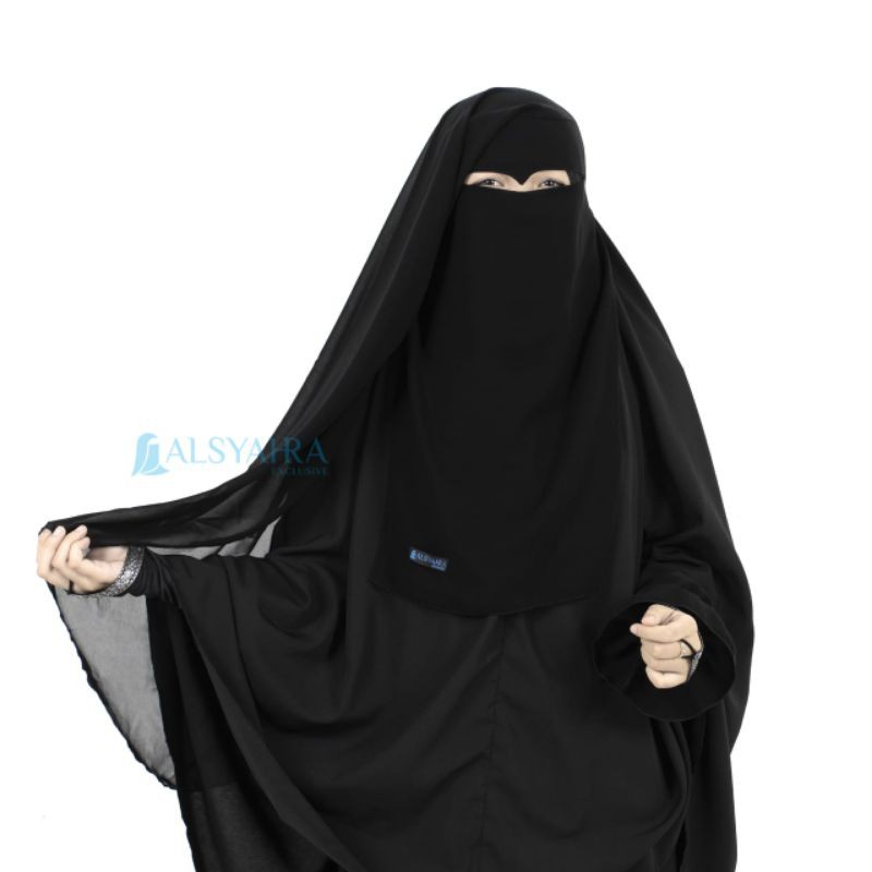 Niqab Yaman Eagle Eyes SiFon Jetblack Alsyahra Exclusive