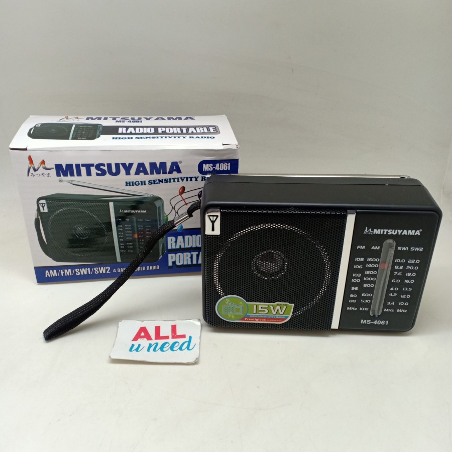 Mitsuyama 4061 Radio Portable 4 Band Fm Am Sw - Radio Jadul