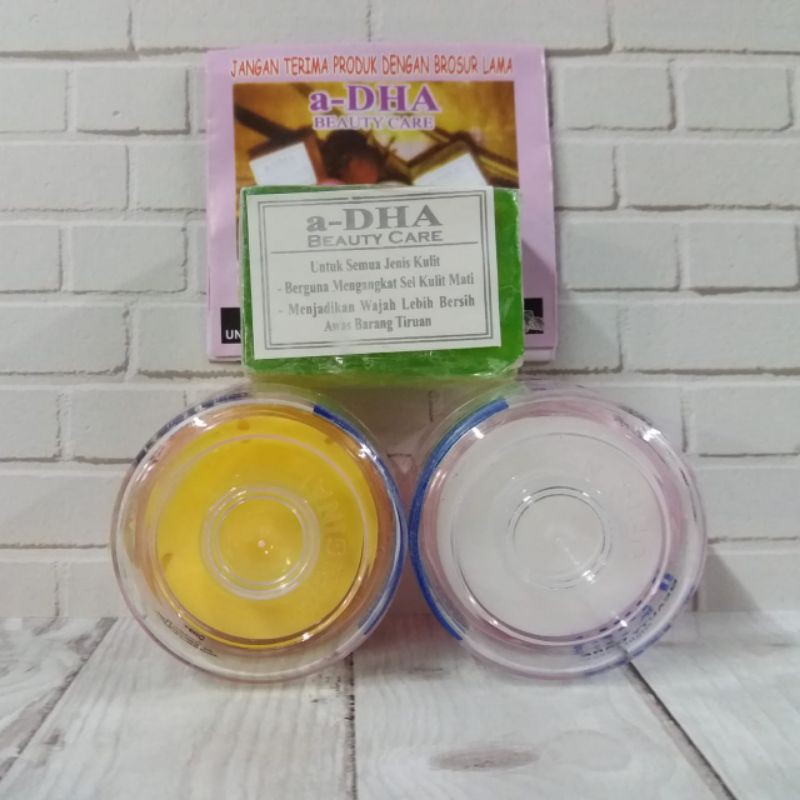 PAKET PERAWATAN WAJAH CREAM a DHA PINK &amp; HIJAU BERHOLGRAM