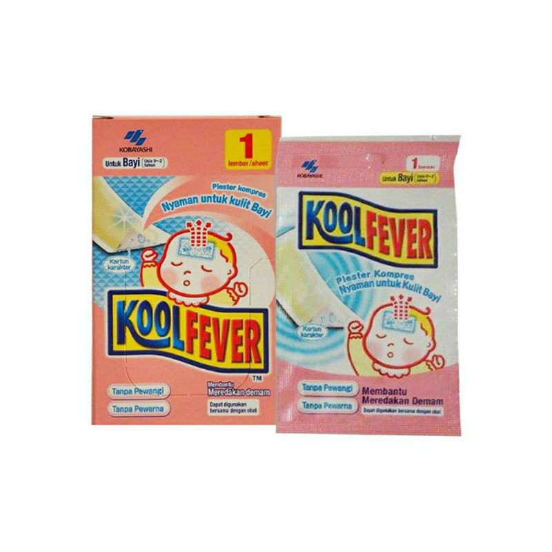 Kool Fever Ekonomis Bayi Anak Dewasa - Plester Kompres Pereda Demam Bayi Anak Dewasa