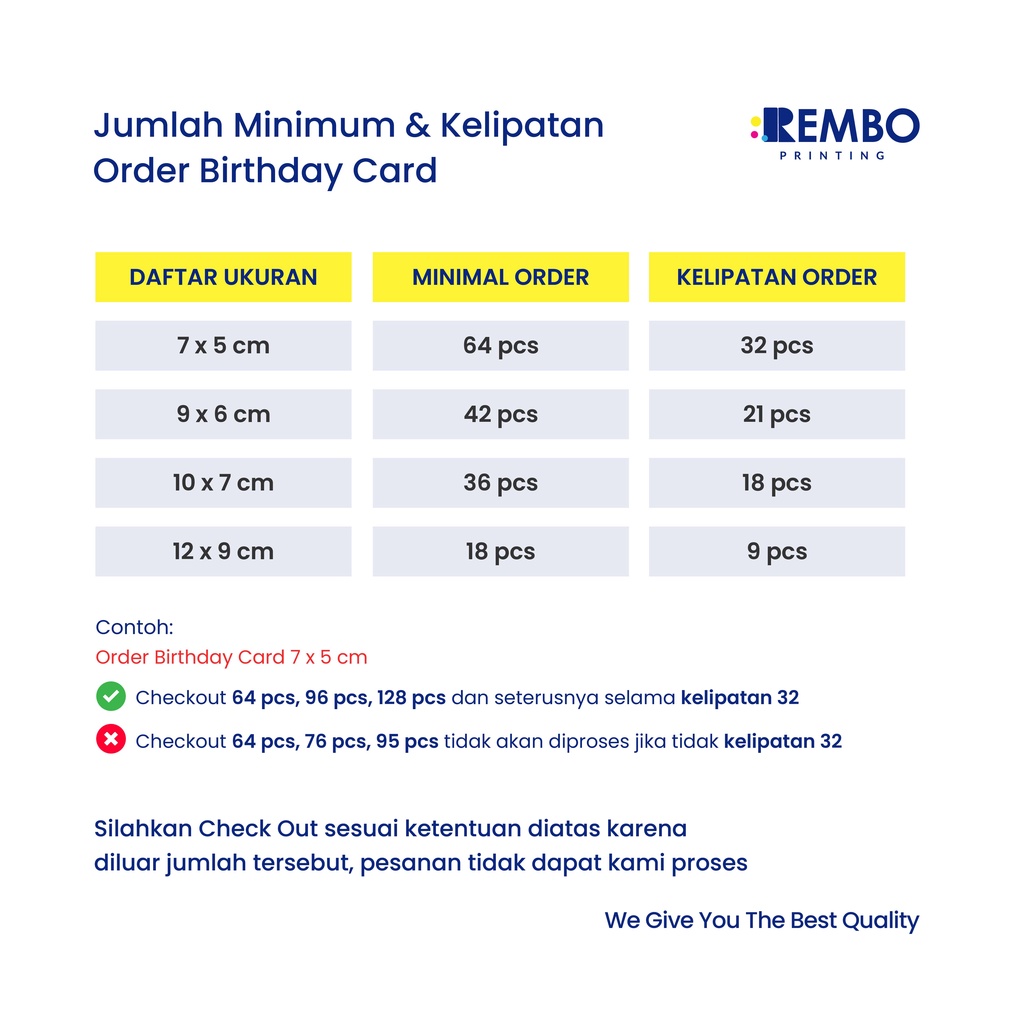 Cetak Kartu Ulang Tahun / Birthday Card / Kartu Ucapan Ulang Tahun / Kartu Souvenir Ulang Tahun