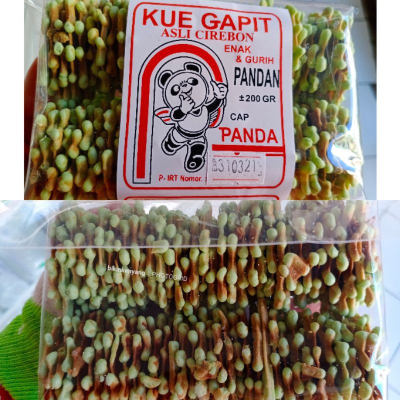 

Kue Gapit Panda Rasa Pandan Berat : ± 200Gram Khas Cirebon