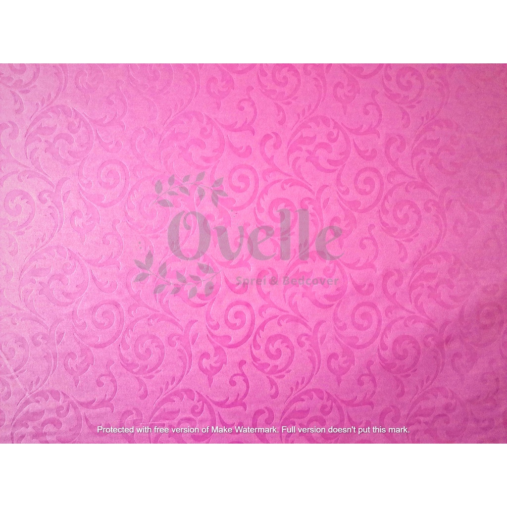 BAHAN KAIN METERAN per 0,5 Meter Sprei Gordyn Gorden Motif Fancy PINK Emboss 90 GSM
