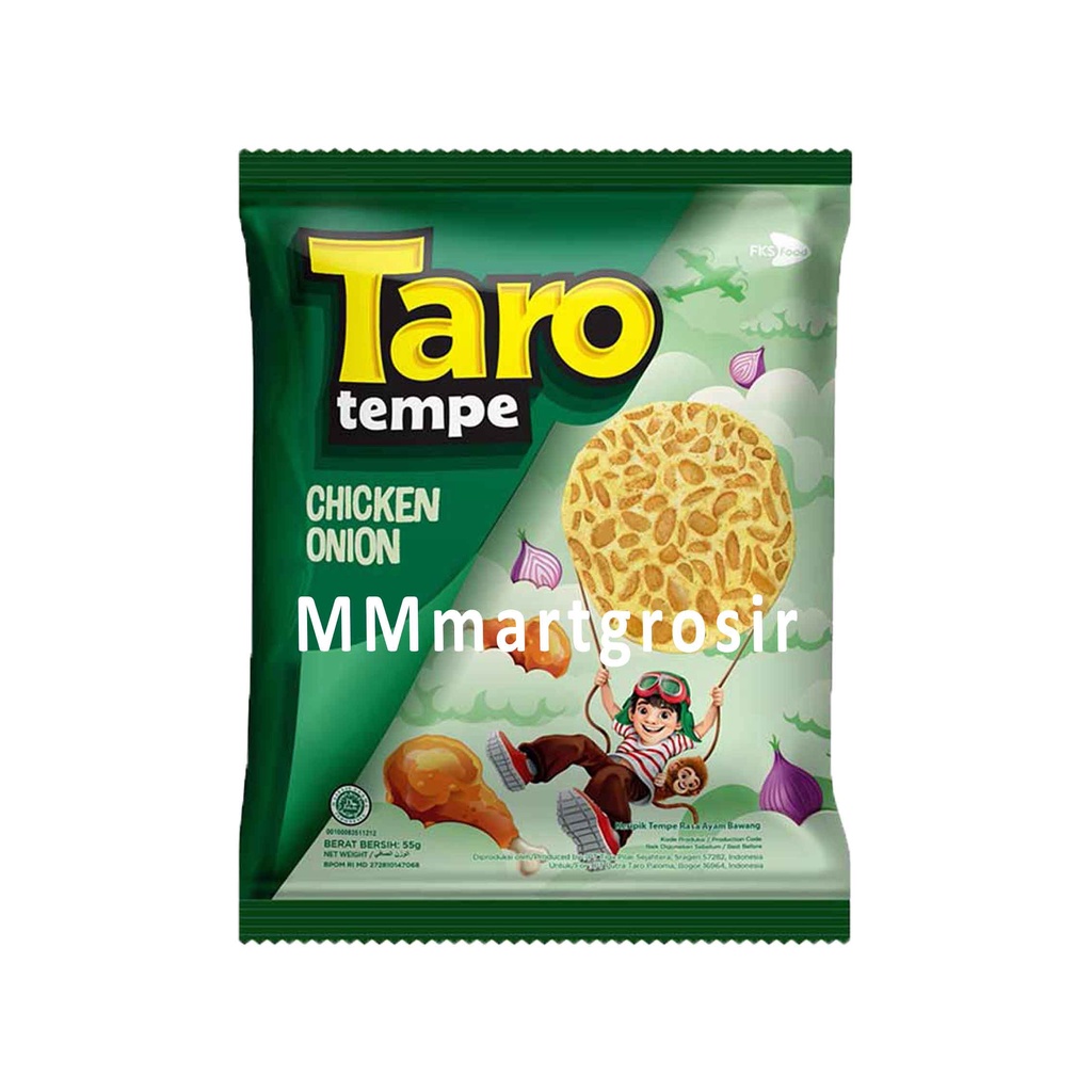 Taro / Snack Tempe / Keripik Tempe / Rasa Teriyaki BBQ &amp; Chicken Onion 55g