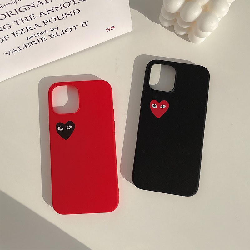 IPHONE Case Pasangan Kekasih Mata Hitam Merah Untuk APPLE Iphone14 6s 7 8 Plus X XS XR 11 12 13 PRO Max Casing Silikonprotective Cover AT0205