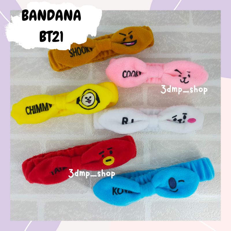 Bandana bando bt21 bts kpop chimmy cooky shooky rj tata koya