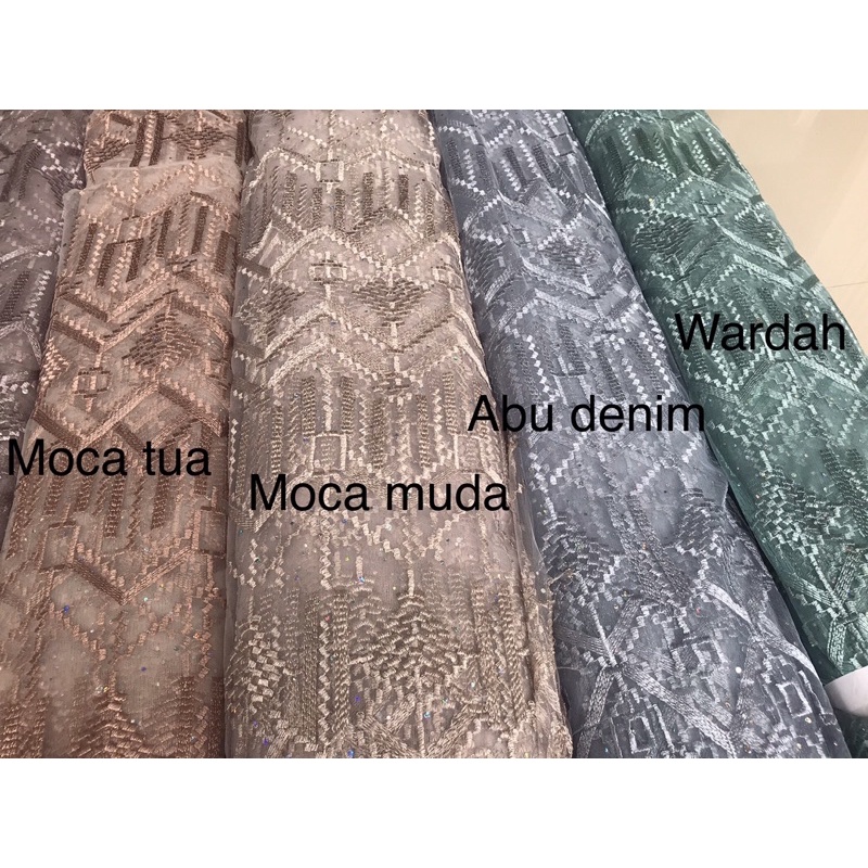 Kain tulle bordir motif SAPTO