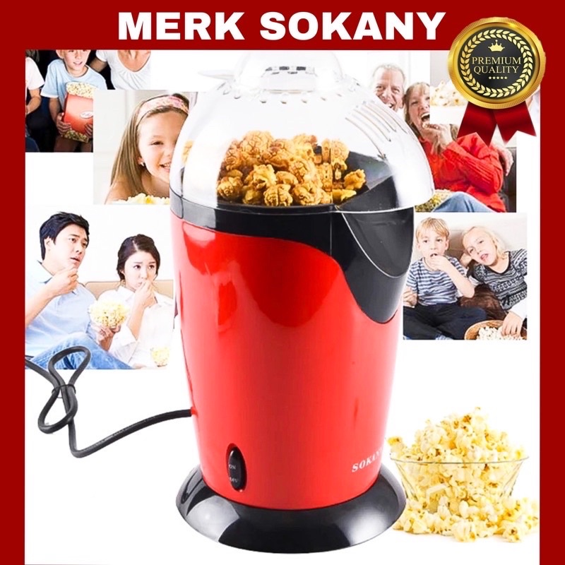 SOKANY mesin pembuat popcorn otomatis alat pembuat popcorn elektrik popcorn maker pop corn