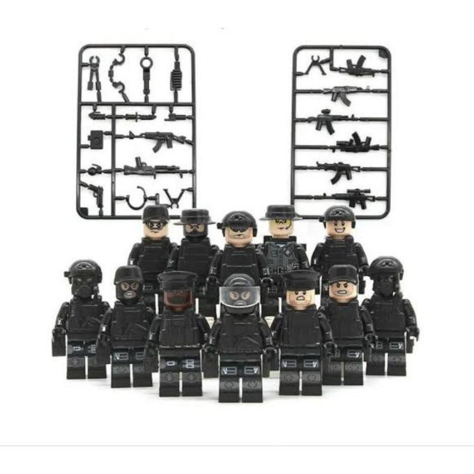 LEGO SWAT ISI 12 PCS POLISI TENTARA MILITER POLICE ARMY