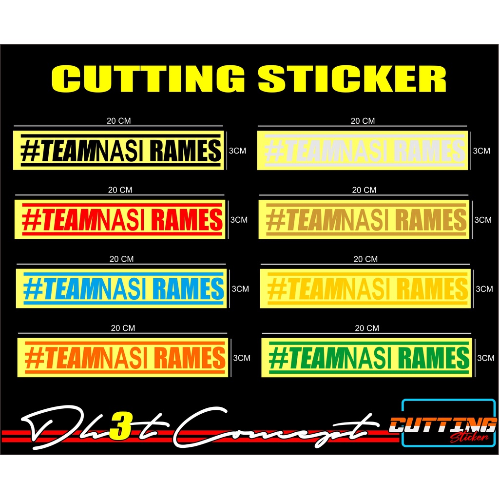 

STICKER TEAM NASI RAMES CUTTING STICKER VIRAL