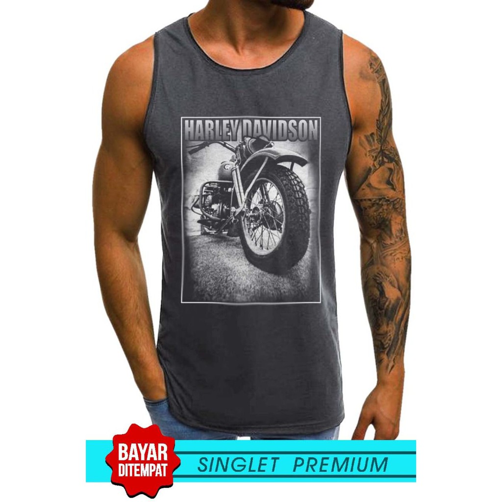 SINGLET LEKBONG PRIA (MOTOR HD) / SINGLET LEKBONG GYM /LEKBONG / SINGLET/KAOS DALAM PRIA/KUTANG