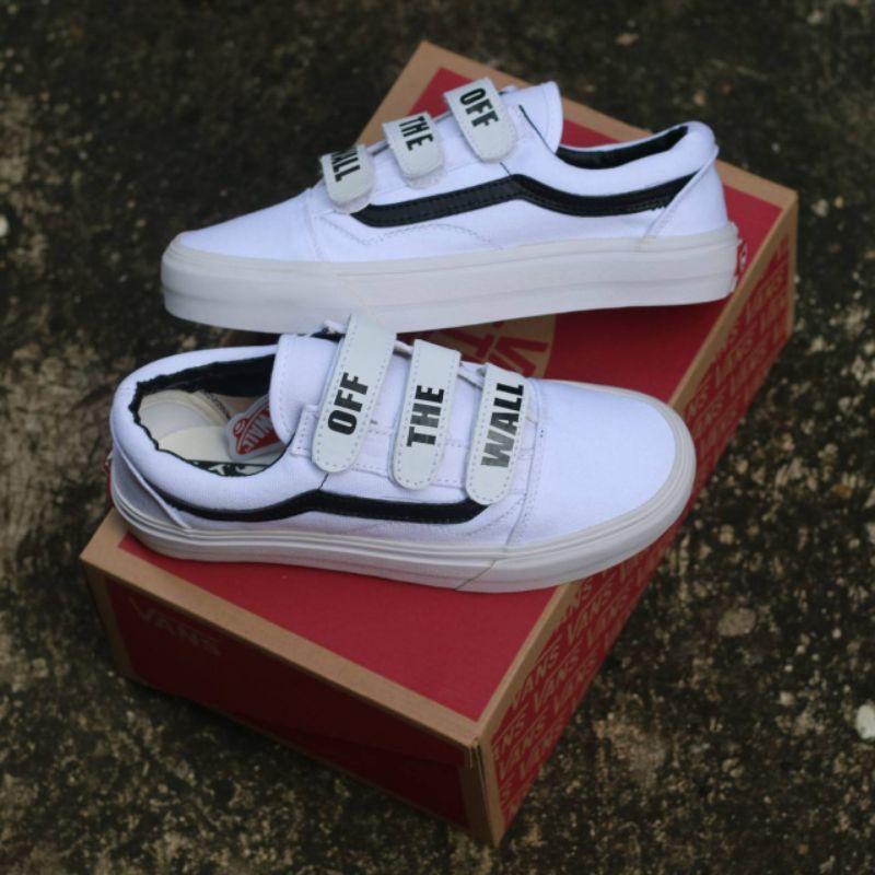 Sepatu Vans Oldskool Velcro. Ukuran 36-43. Grade Ori