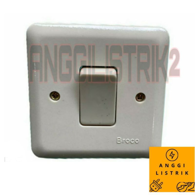saklar engkel broco/ saklar tunggal/ cetekan tunggal/saklar untuk lampu tungga new gee