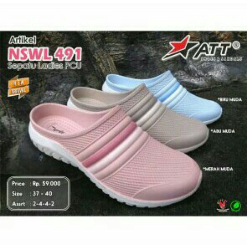 Sandal Sepatu slip on Murah Sporty &amp; Elegan cewek 37-40