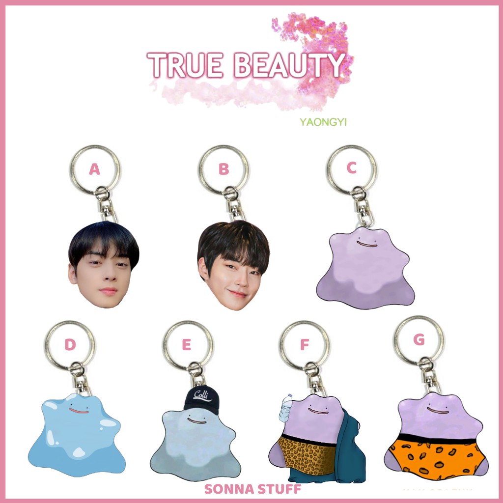 KEYCHAIN TRUE BEAUTY KIT | GANTUNGAN KUNCI TRUE BEAUTY DRAMA KOREA LEE SUHO HAN SEOJUN CHA EUNWOO