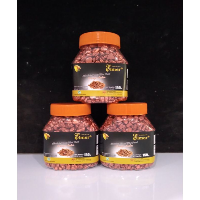 ELMER CHOCOLATE STONE MINI PEARL ORANGE AMBER 150 GR