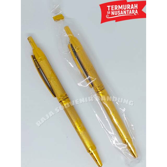 

ISI 50 SOUVENIR PERNIKAHAN PULPEN EMAS KEMASAN PLASTIK