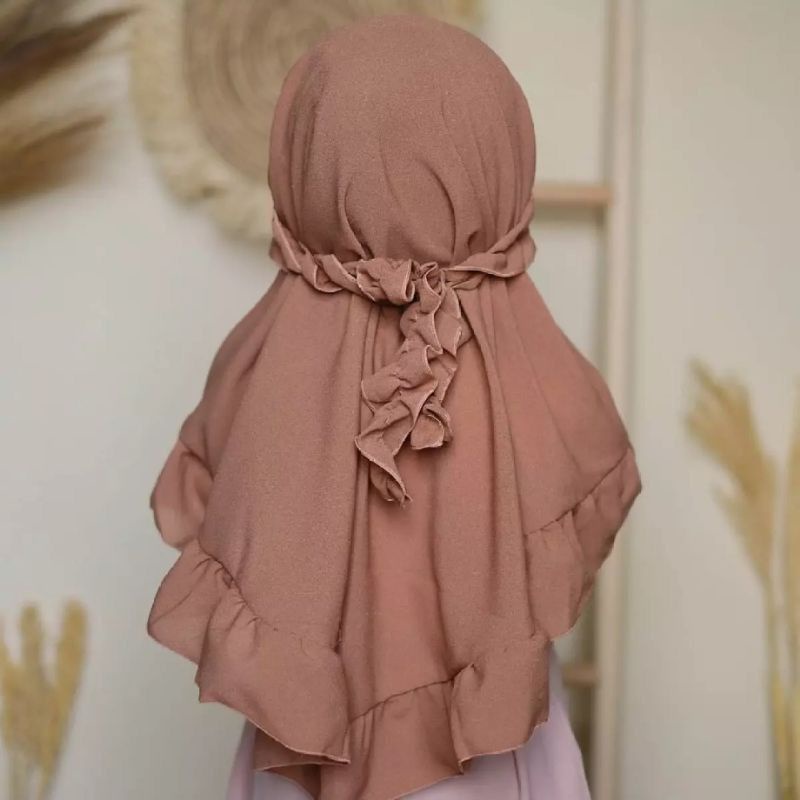 BFJ021 Jilbab Kity Anak Hijab Bergo Maryam Anak Rempel Tali Kriwil Hijab Kity NON-PED Bahan Lembut Jakarta